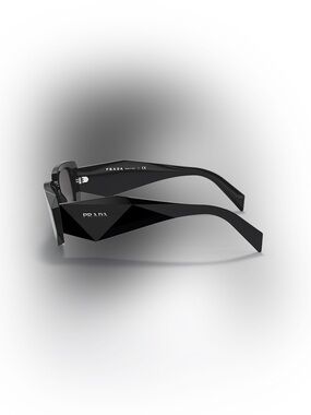 PRADA Black Geometric Frame Sunglasses